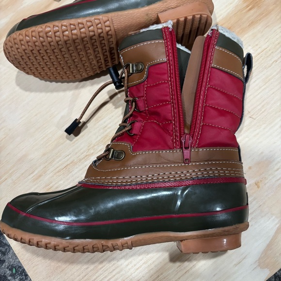 Adolescent Unisex Lands End Winter Sherpa Lined Boot size 3M - Picture 2 of 6